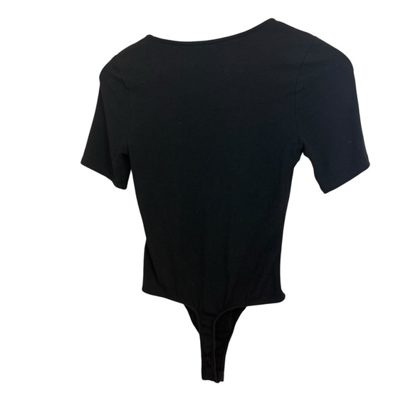 Astr | Black Hook & Eye Bodice Short Sleeve Bodysuit | Sz S - Picture 8 of 11